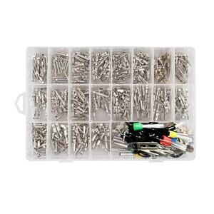 340 Pcs 1/1.5/1.8/2.2/2.8/3.5 mm Terminal Pins Wire Harness Pin Male Female